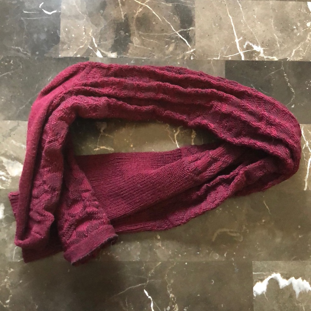 Wine colored boot socks - knee high
